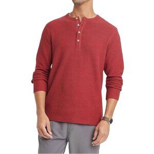 GoodFellow - Men's Long Sleeve Henley T-Shirt - Red - XXL